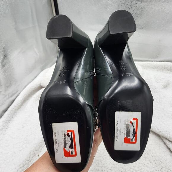 NEW Longchamp Ball Chain Boot ALL Leather Dark green Neutral 8.5 US 39 EU - Picture 7 of 7